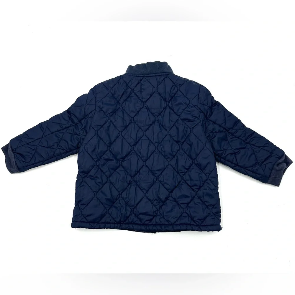 Ralph Lauren Quilted Jacket Baby Size 12 Months Preppy Barn Chore Coat Blue